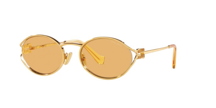 Sonnenbrillen Miu Miu MU 52YS (5AK10B) farbe oro form oval gläser arancione