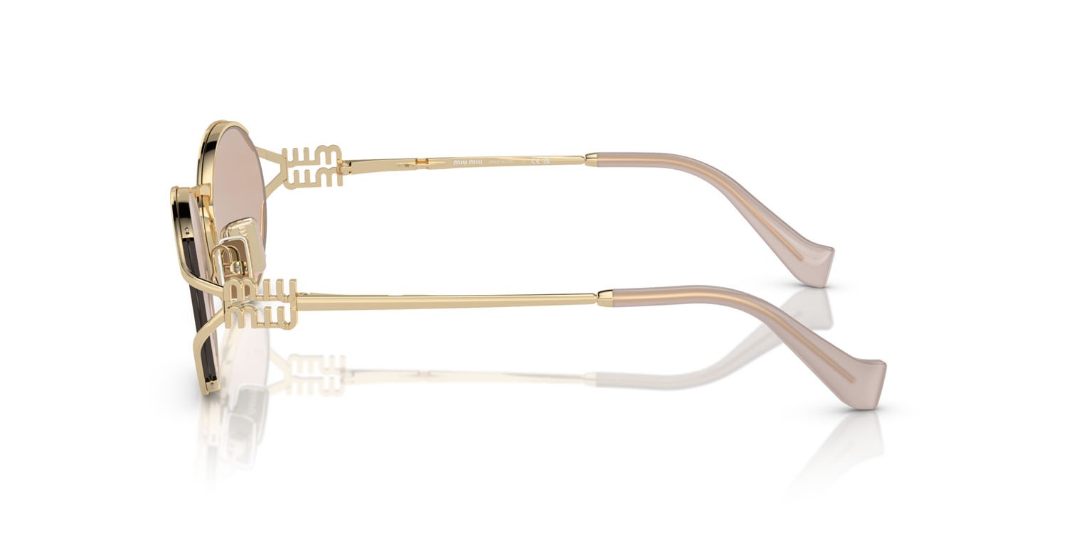 Occhiali da sole Miu Miu MU 52YS (ZVN20F) colore oro pallido forma ovale lenti oro rosa