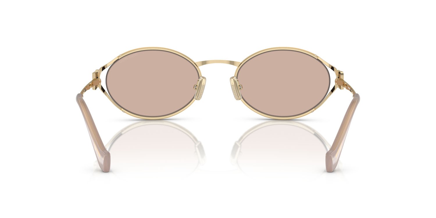 Occhiali da sole Miu Miu MU 52YS (ZVN20F) colore oro pallido forma ovale lenti oro rosa