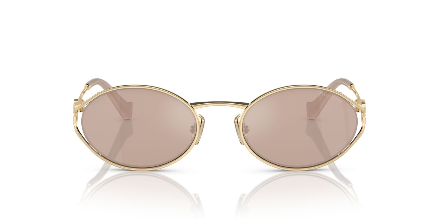 Occhiali da sole Miu Miu MU 52YS (ZVN20F) colore oro pallido forma ovale lenti oro rosa