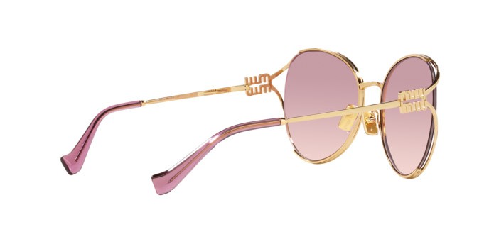 Sonnenbrillen Miu Miu MU 53YS (5AK06S) farbe oro form pantos gläser marrone sfumato violetto