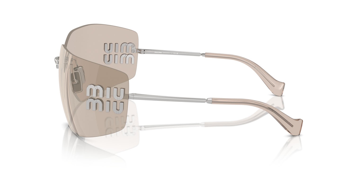 Occhiali da sole Miu Miu MU 54YS (1BC10F) colore argento forma irregolare 