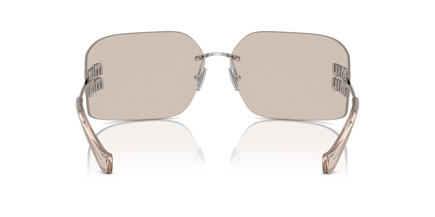 Occhiali da sole Miu Miu MU 54YS (1BC10F) colore argento forma irregolare 