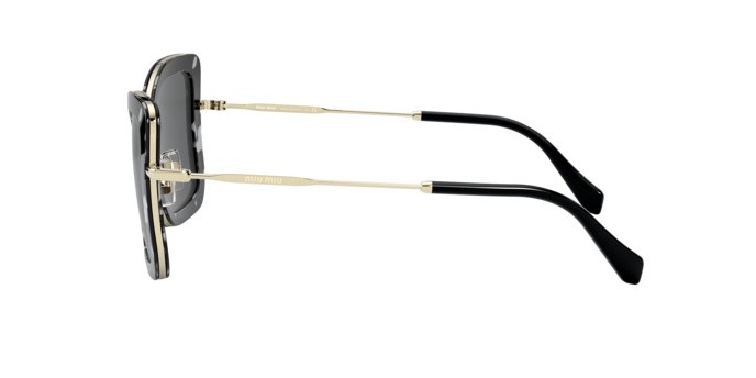 Sonnenbrillen Miu Miu MU 55VS (PC75S0) farbe havana black white form unregelmäßig gläser dark grey
