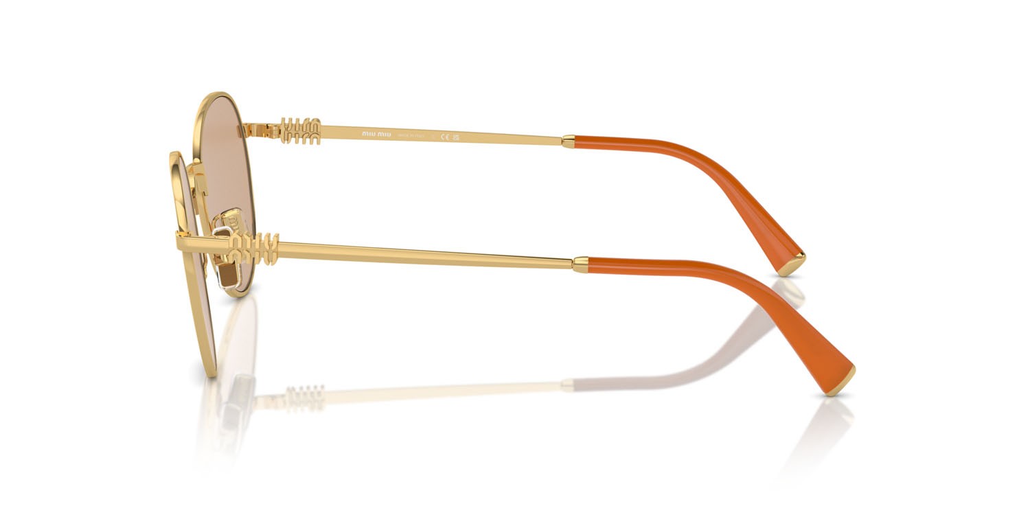 Occhiali da sole Miu Miu MU 55ZS (5AK40D) colore oro forma rotondo 