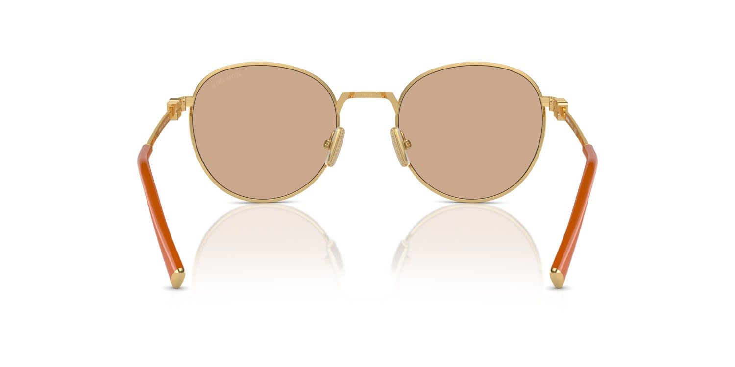 Occhiali da sole Miu Miu MU 55ZS (5AK40D) colore oro forma rotondo 