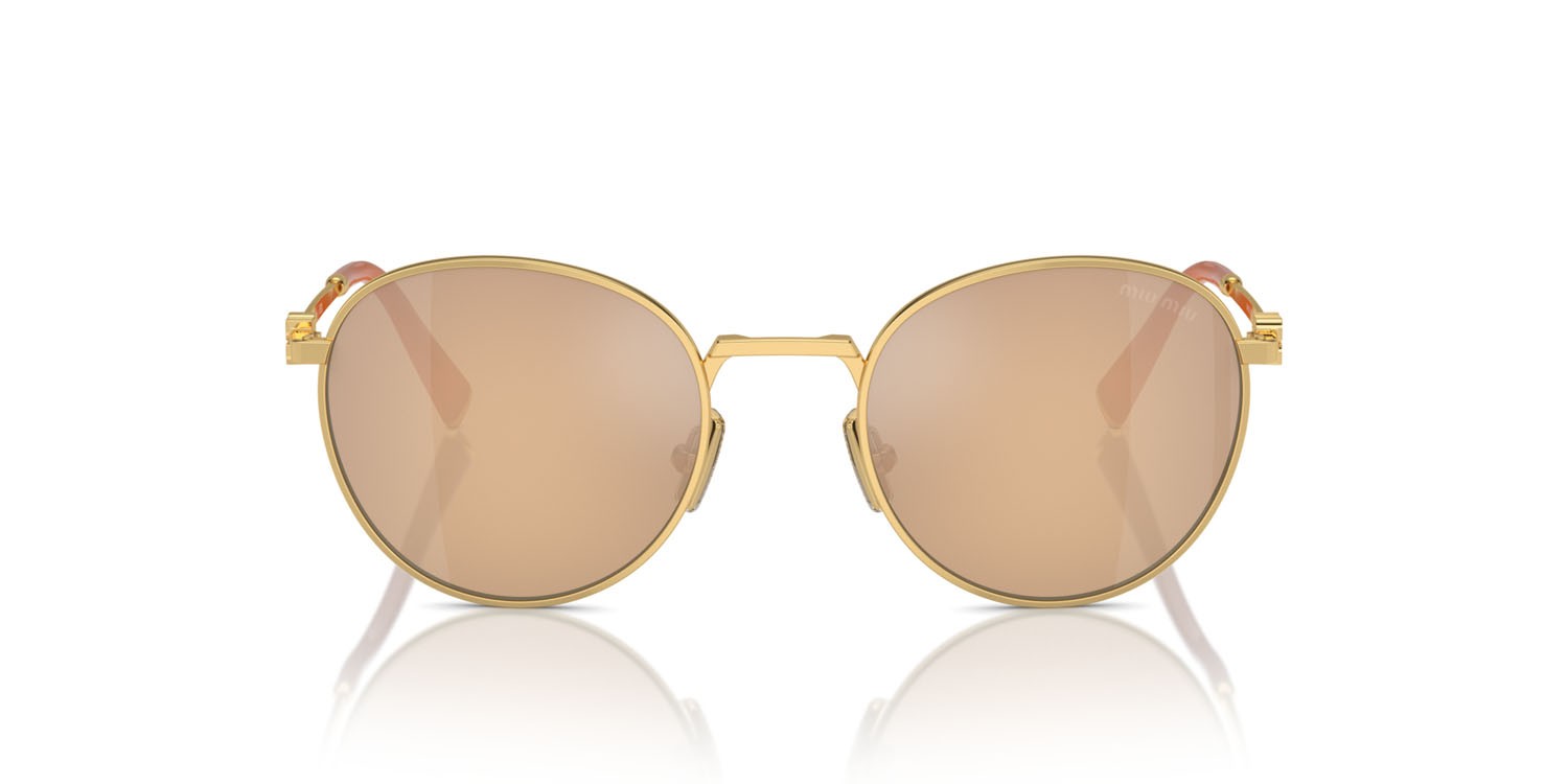 Occhiali da sole Miu Miu MU 55ZS (5AK40D) colore oro forma rotondo 