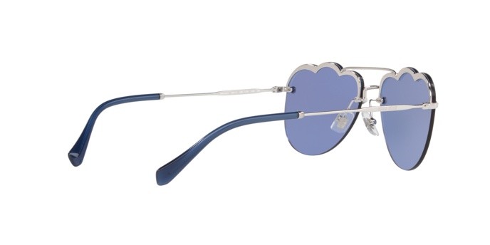 Sonnenbrillen Miu Miu Core collection MU 56US (1BC178) farbe silver form unregelmäßig gläser dark violet mirror silver
