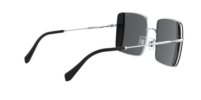 Sonnenbrillen Miu Miu MU 56VS (1AB5S0) farbe silver/black form rechteckig gläser grey