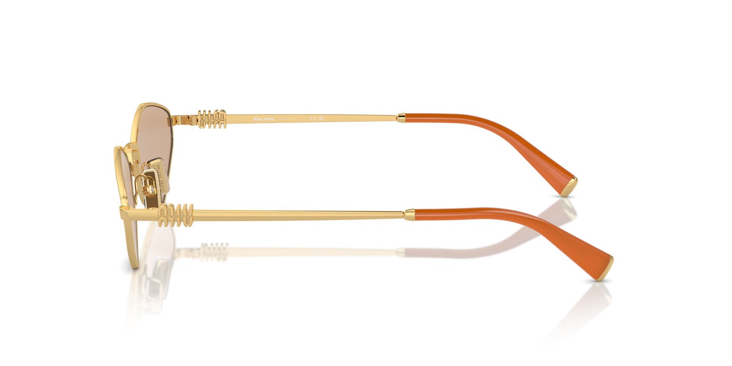 Occhiali da sole Miu Miu MU 56ZS (5AK40D) colore oro forma irregolare 