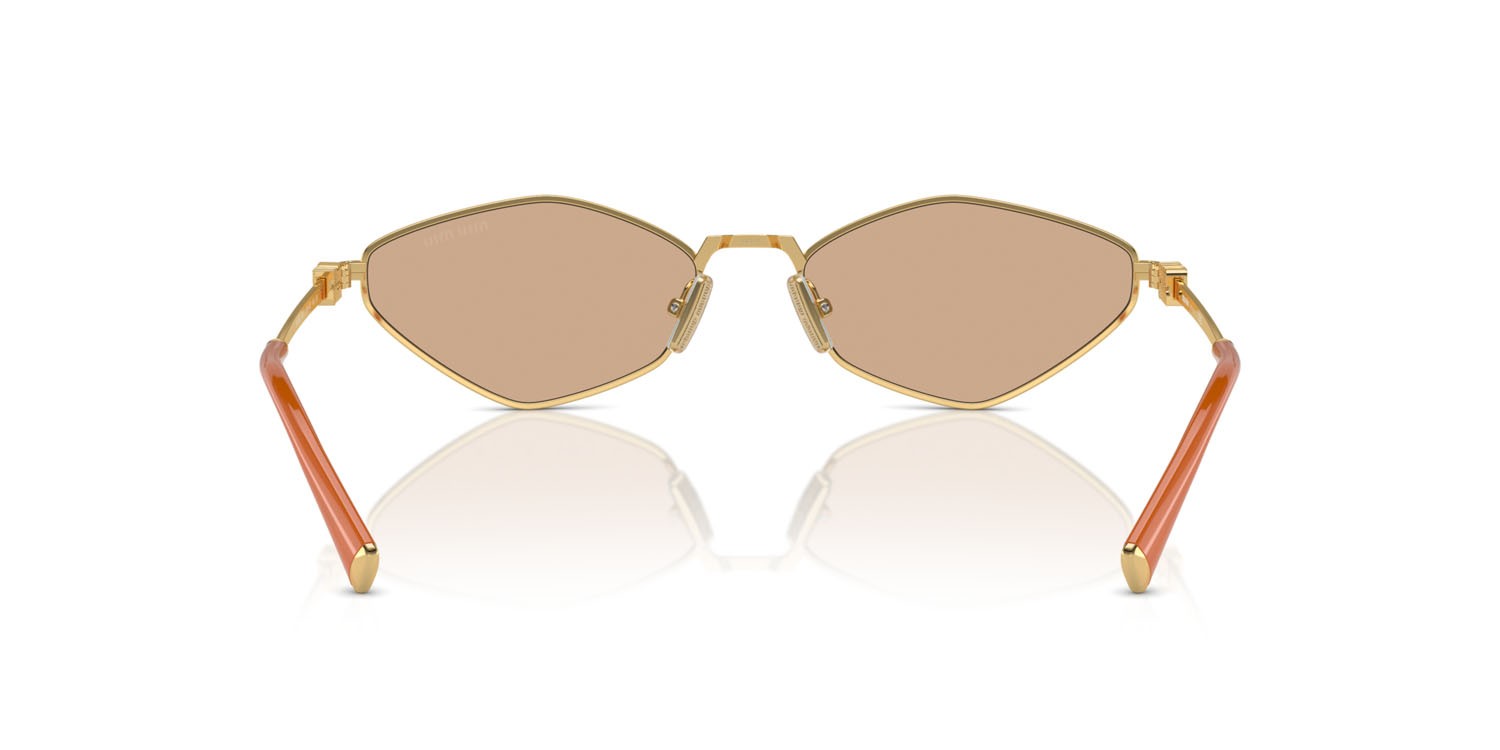 Occhiali da sole Miu Miu MU 56ZS (5AK40D) colore oro forma irregolare 