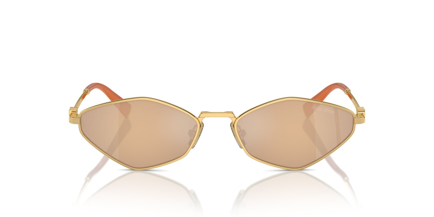 Occhiali da sole Miu Miu MU 56ZS (5AK40D) colore oro forma irregolare 