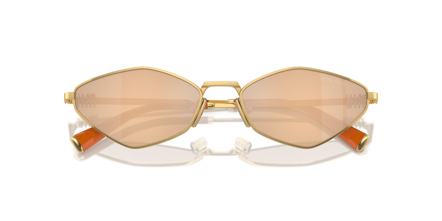 Occhiali da sole Miu Miu MU 56ZS (5AK40D) colore oro forma irregolare 