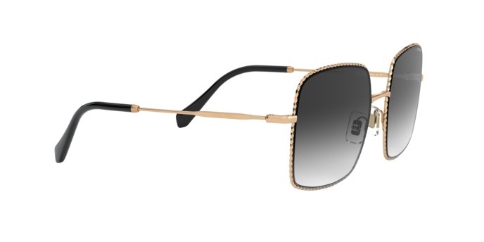 Sonnenbrillen Miu Miu MU 61VS (7OE5D1) farbe antique gold form rechteckig gläser grey gradient