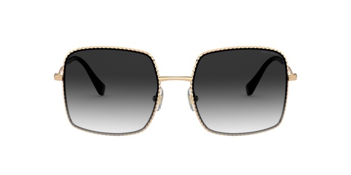 Sonnenbrillen Miu Miu MU 61VS (7OE5D1) farbe antique gold form rechteckig gläser grey gradient