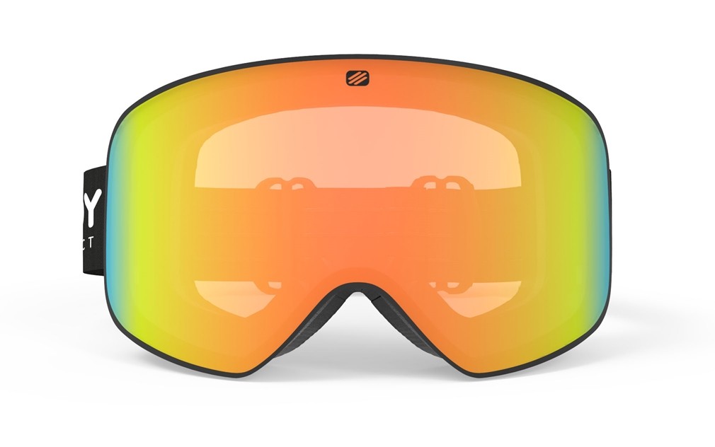 Ski and snowboard goggles Rudy Project Skermo MK204006-0001 color black matte lenses multilaser orange