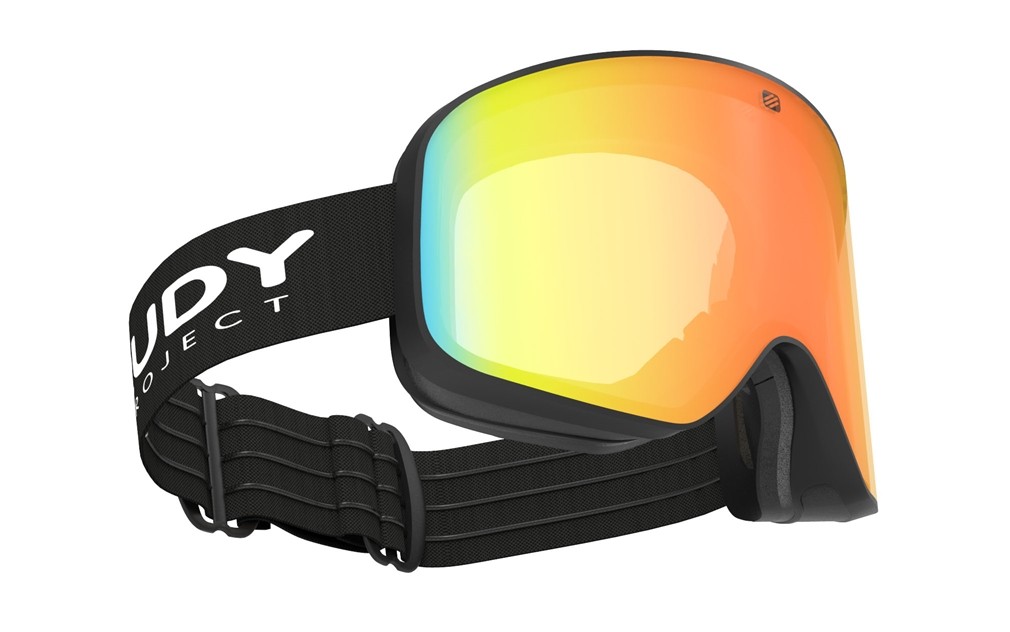 Ski and snowboard goggles Rudy Project Skermo MK204006-0001 color black matte lenses multilaser orange
