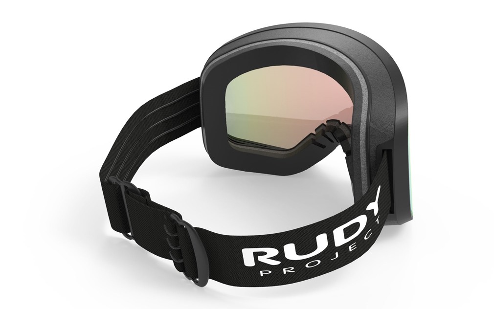 Ski and snowboard goggles Rudy Project Skermo MK204006-0001 color black matte lenses multilaser orange