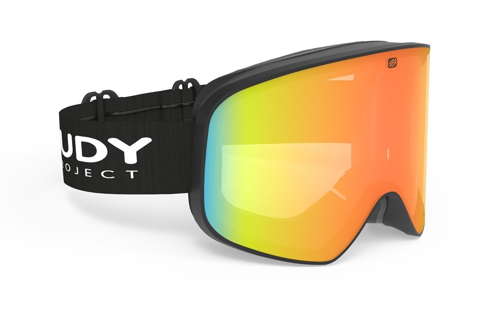 Ski and snowboard goggles Rudy Project Skermo MK204006-0001 color black matte lenses multilaser orange