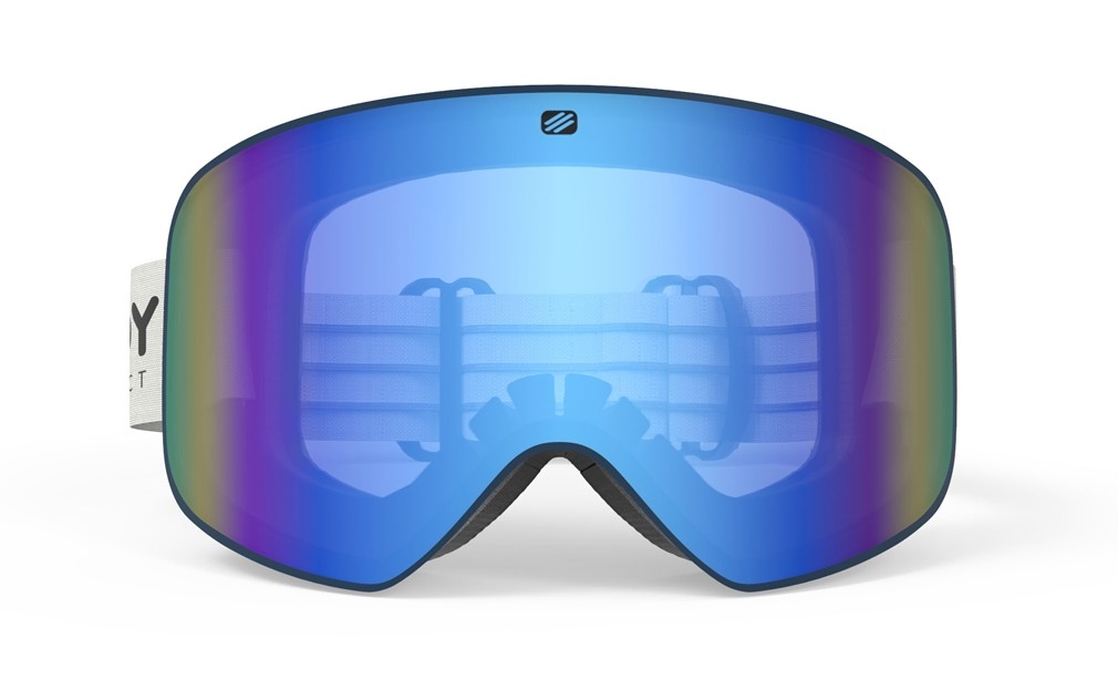 Ski and snowboard goggles Rudy Project Skermo MK204359-0000 color deep blue matte lenses multilaser blue