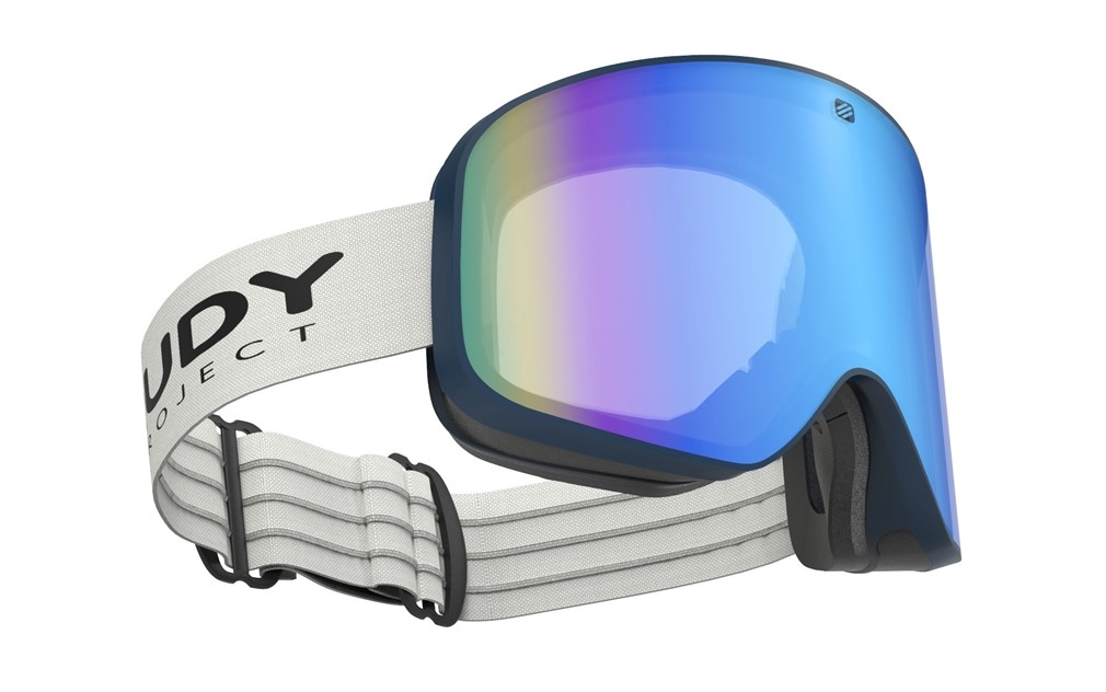Ski and snowboard goggles Rudy Project Skermo MK204359-0000 color deep blue matte lenses multilaser blue