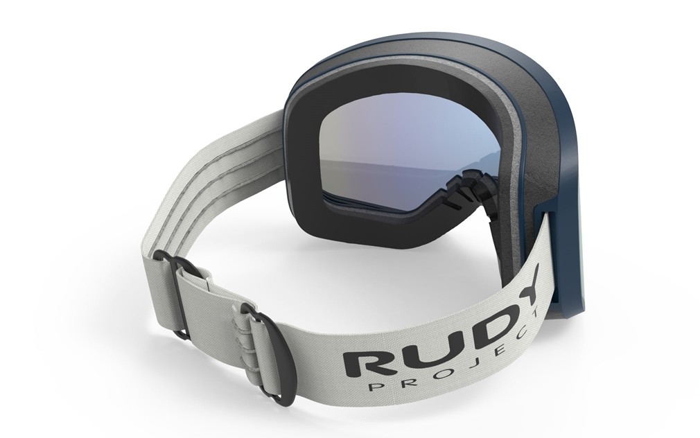 Ski and snowboard goggles Rudy Project Skermo MK204359-0000 color deep blue matte lenses multilaser blue