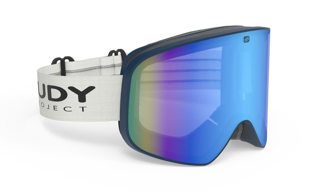 Ski and snowboard goggles Rudy Project Skermo MK204359-0000 color deep blue matte lenses multilaser blue