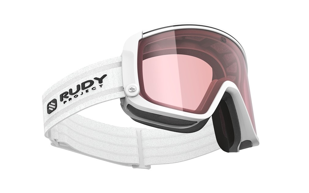 Ski and snowboard goggles Rudy Project Spincut MK212169-0000 color white gloss lenses kayvon red dl