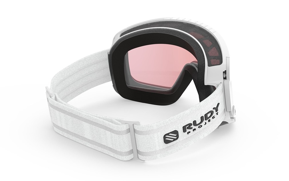 Ski and snowboard goggles Rudy Project Spincut MK212169-0000 color white gloss lenses kayvon red dl