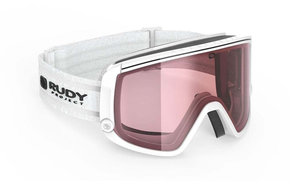 Ski and snowboard goggles Rudy Project Spincut MK212169-0000 color white gloss lenses kayvon red dl