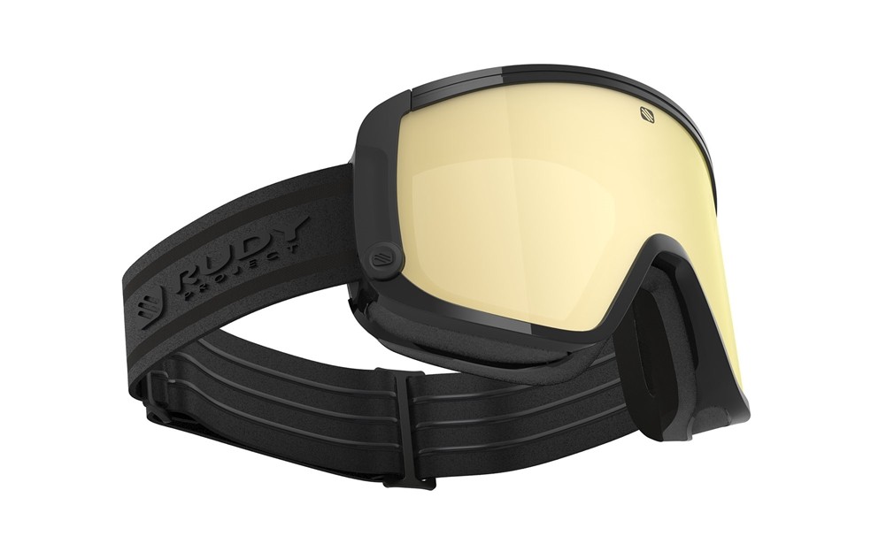 Ski and snowboard goggles Rudy Project Spincut MK215703-0000 color black gloss lenses multilaser gold dl