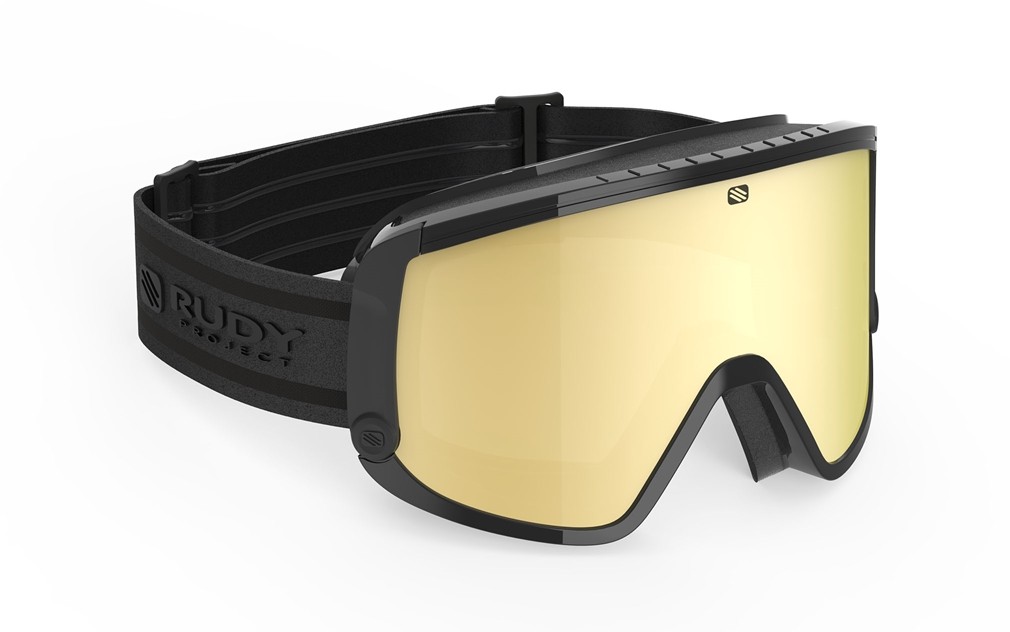 Ski and snowboard goggles Rudy Project Spincut MK215703-0000 color black gloss lenses multilaser gold dl