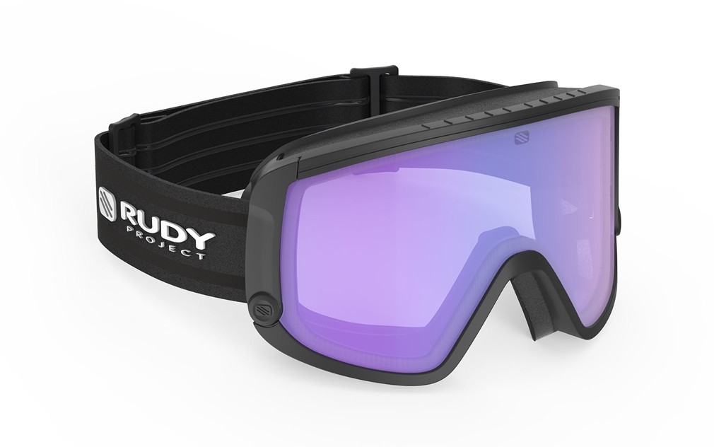 Ski and snowboard goggles Rudy Project Spincut MK217566-0000 color black matte lenses impactx™ photoc. 2ls purple dl