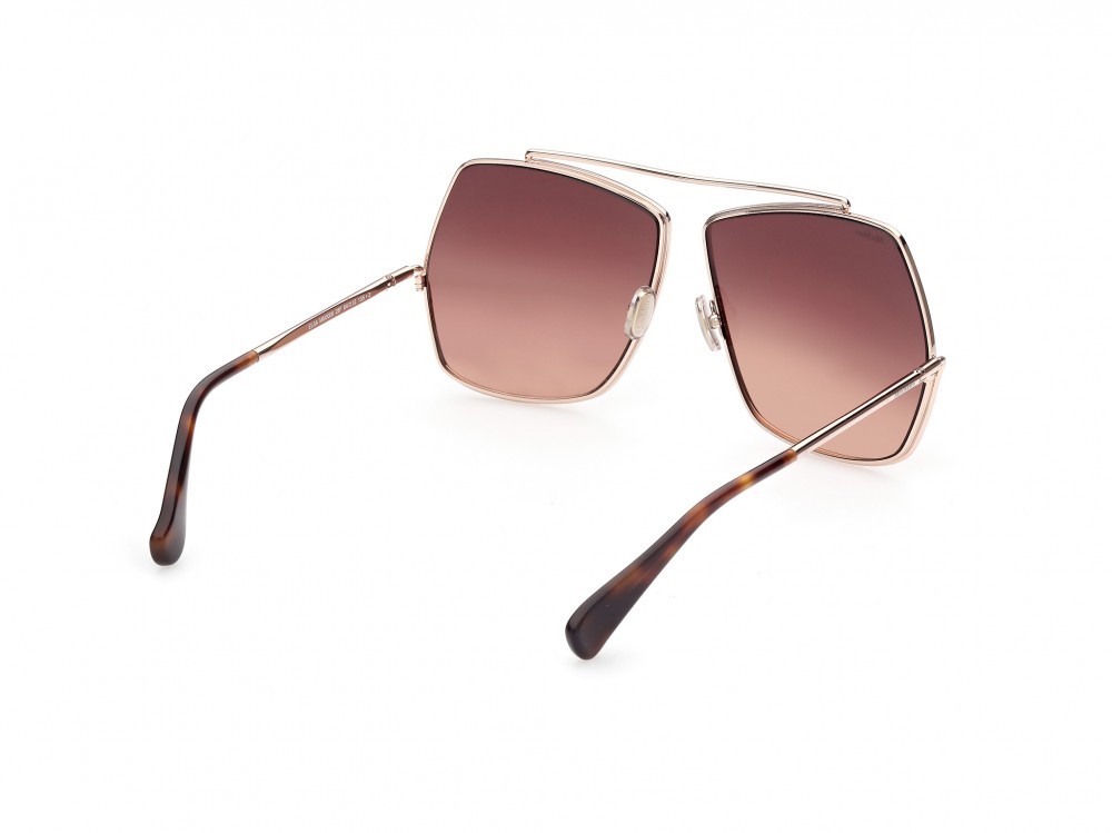 Occhiali da sole MaxMara Elsa MM0006 (28F) colore oro rosè lucido  forma geometrico lenti marrone grad.