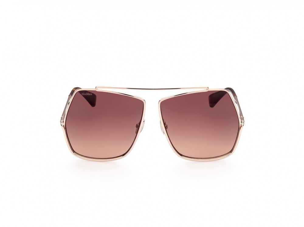 Occhiali da sole MaxMara Elsa MM0006 (28F) colore oro rosè lucido  forma geometrico lenti marrone grad.