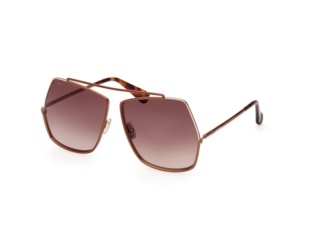 Sonnenbrillen MaxMara Elsa MM0006 (48F) farbe marrone scuro lucido form geometrisch gläser marrone grad.
