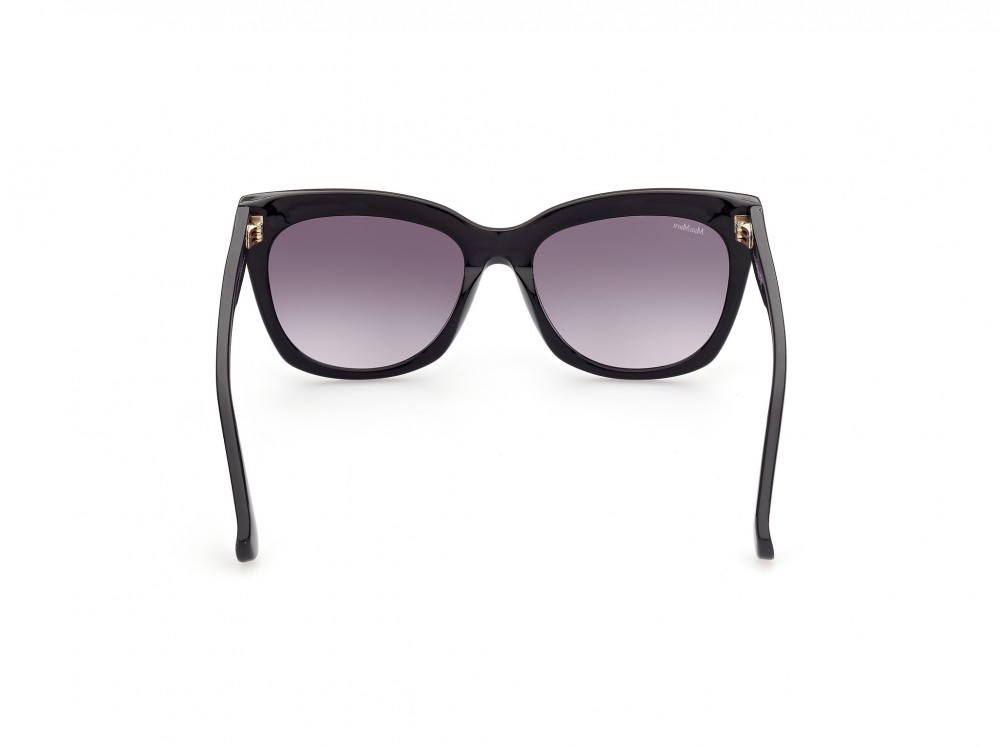 Sonnenbrillen MaxMara Logo3 MM0009 (01B) farbe nero lucido form quadratisch gläser fumo grad.