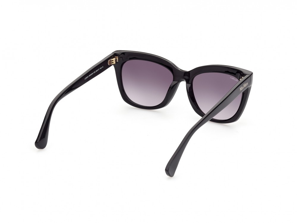 Sonnenbrillen MaxMara Logo3 MM0009 (01B) farbe nero lucido form quadratisch gläser fumo grad.