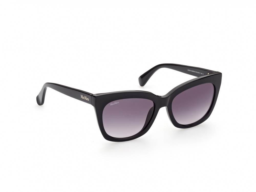 Sonnenbrillen MaxMara Logo3 MM0009 (01B) farbe nero lucido form quadratisch gläser fumo grad.
