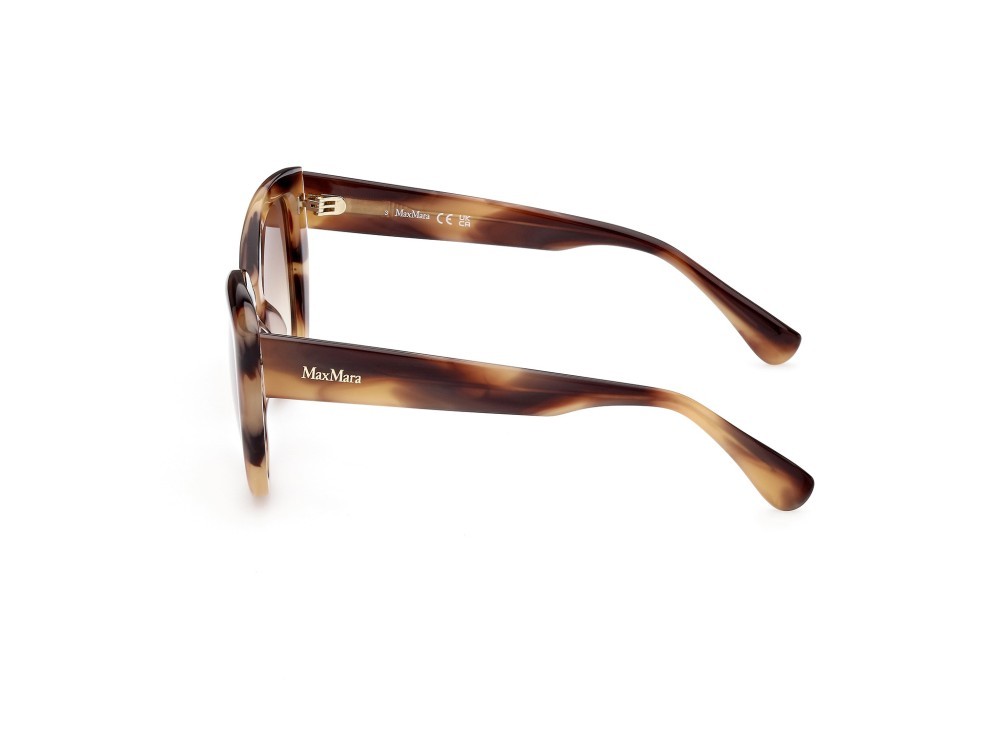 Sonnenbrillen MaxMara Logo11 MM0040 (48F) farbe marrone scuro lucido form cat-eye gläser marrone grad.