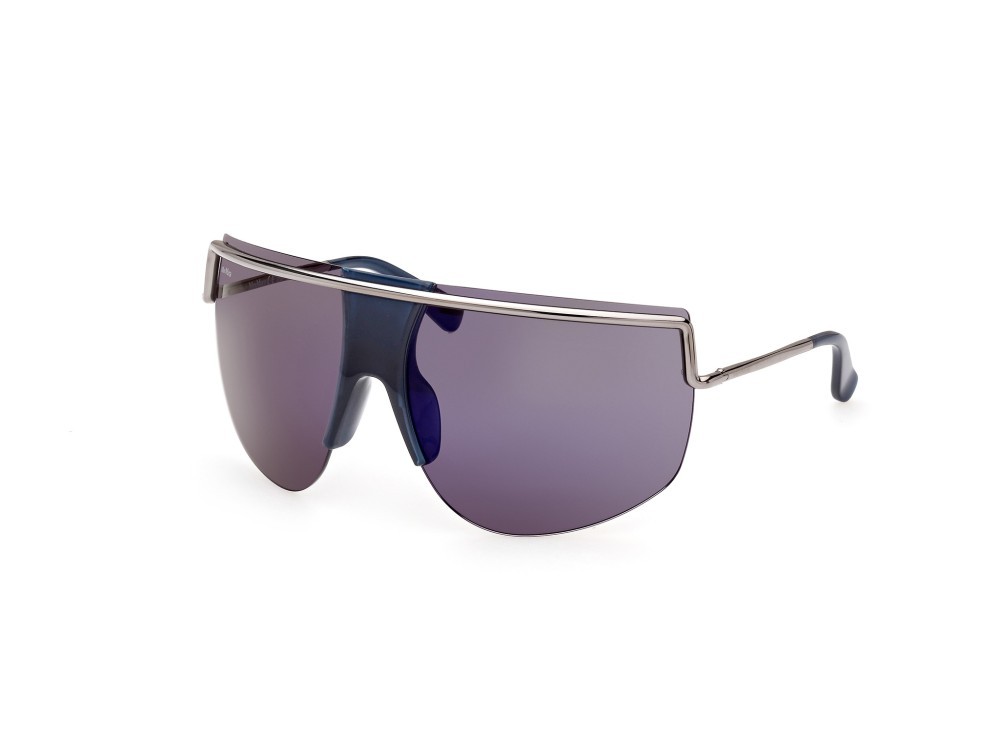 Occhiali da sole MaxMara Sophie MM0050 (90X) colore blu lucido forma mask lenti blu specchiato