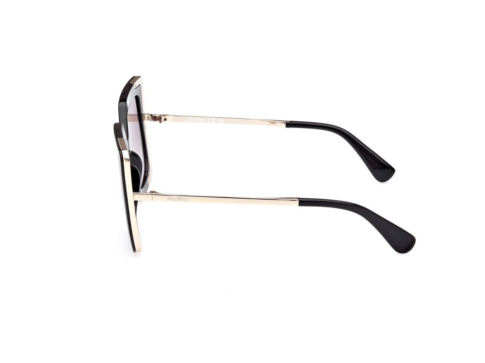 Occhiali da sole MaxMara Design4 MM0051 (01B) colore nero lucido forma cat eye lenti fumo grad.