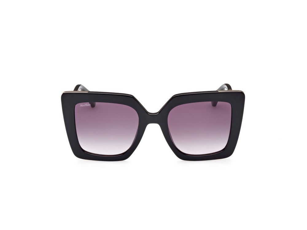 Occhiali da sole MaxMara Design4 MM0051 (01B) colore nero lucido forma cat eye lenti fumo grad.