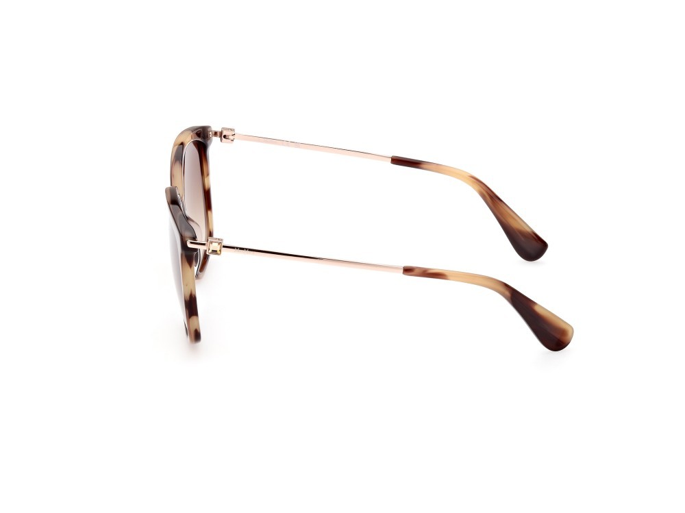 Sonnenbrillen MaxMara Jewel3 MM0055 (48F) farbe marrone scuro lucido form geometrisch gläser marrone grad.