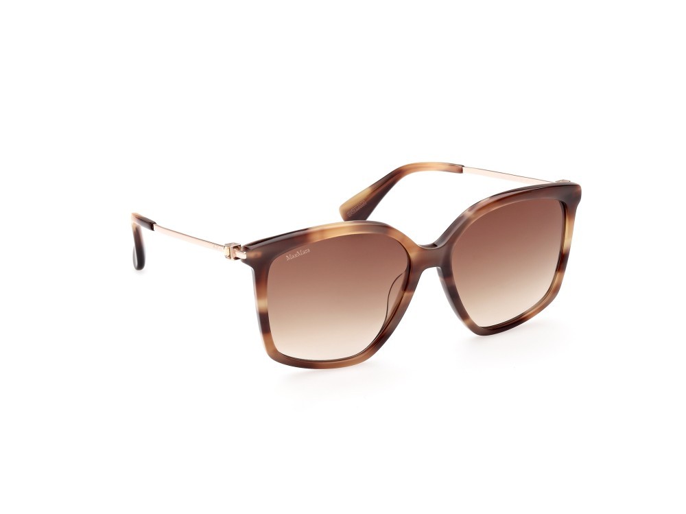 Sonnenbrillen MaxMara Jewel3 MM0055 (48F) farbe marrone scuro lucido form geometrisch gläser marrone grad.