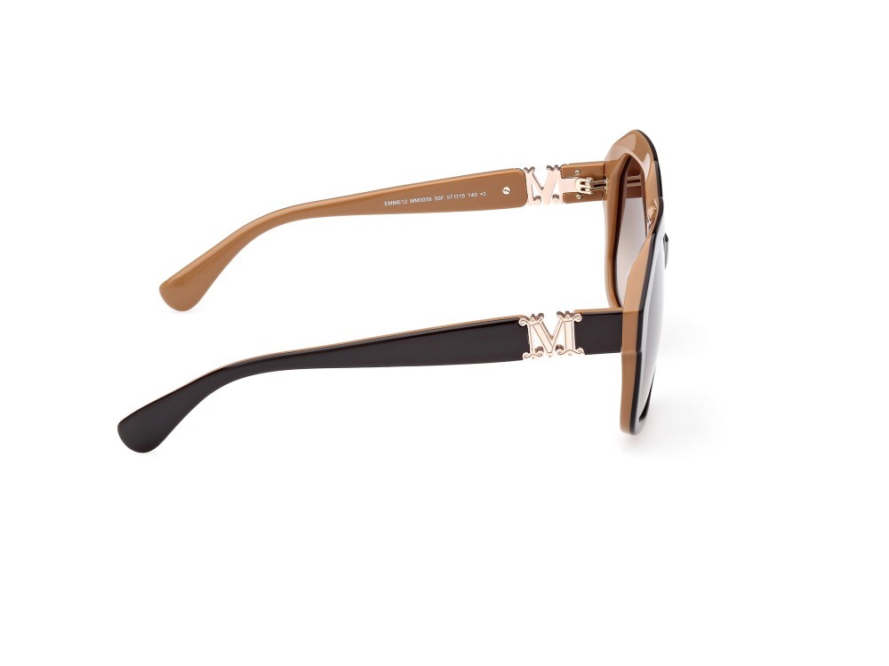 Sonnenbrillen MaxMara Emme12 MM0056 (50F) farbe marrone scuro / altro form geometrisch gläser marrone grad.