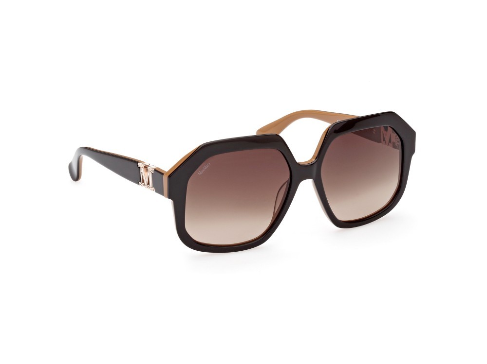 Sonnenbrillen MaxMara Emme12 MM0056 (50F) farbe marrone scuro / altro form geometrisch gläser marrone grad.