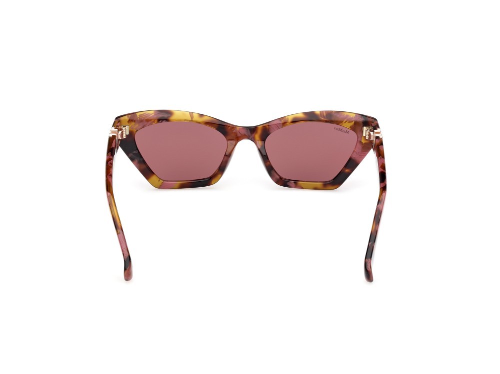 Occhiali da sole MaxMara Emme13 MM0057 (55S) colore avana colorata forma cat eye lenti bordeaux