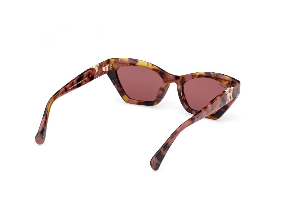 Occhiali da sole MaxMara Emme13 MM0057 (55S) colore avana colorata forma cat eye lenti bordeaux