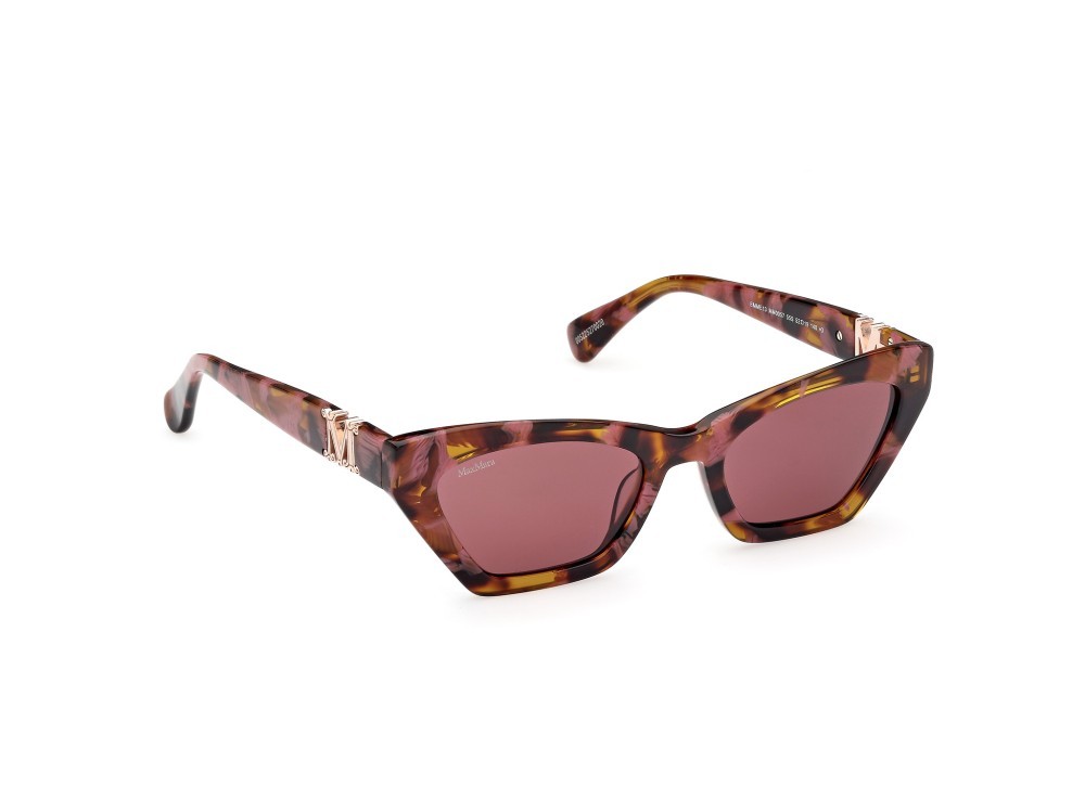 Occhiali da sole MaxMara Emme13 MM0057 (55S) colore avana colorata forma cat eye lenti bordeaux